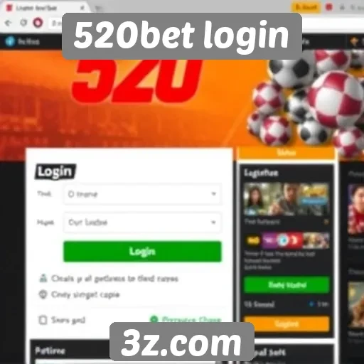 Interface do usuário do 520bet login em análise